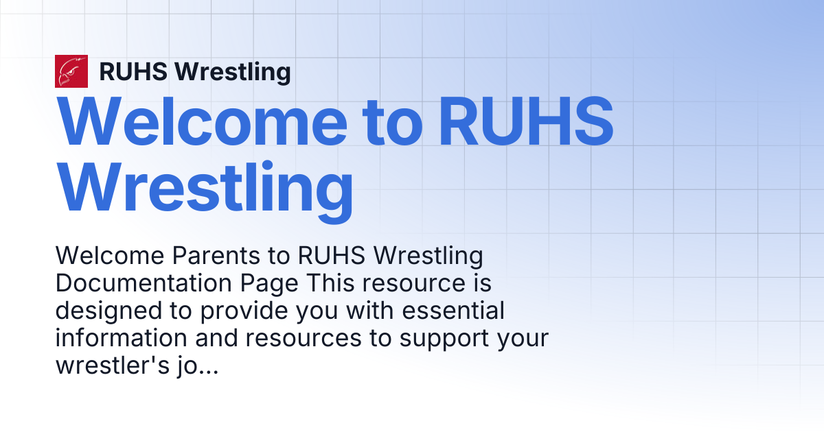 Welcome to RUHS Wrestling | RUHS Wrestling